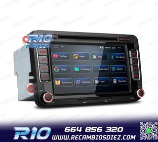 RADIO GPS ANDROID 13 PARA VOLKSWAGEN VW SEAT SKODA TOURAN 7"