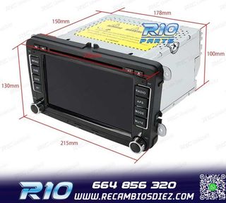 RADIO GPS ANDROID 13 PARA VOLKSWAGEN VW SEAT SKODA TOURAN 7"