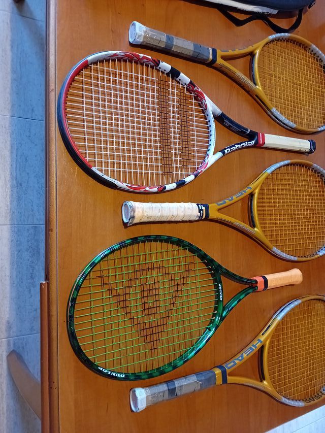 Lote 5 raquetas tenis + 4 fundas