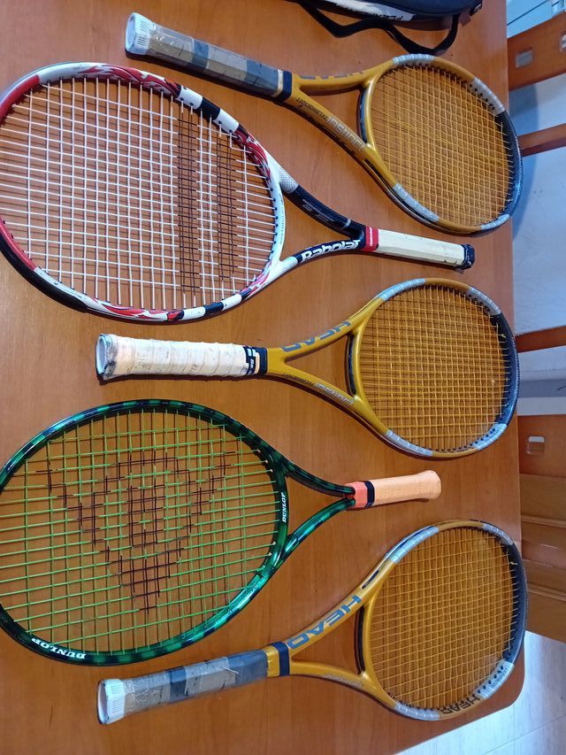 Lote 5 raquetas tenis + 4 fundas