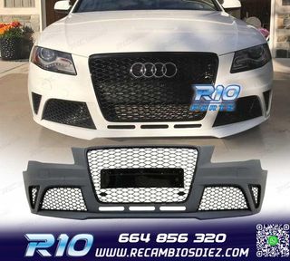 PARAGOLPES DELANTERO AUDI A4 B8 08-11 LOOK RS4 PARRILLA NEGR