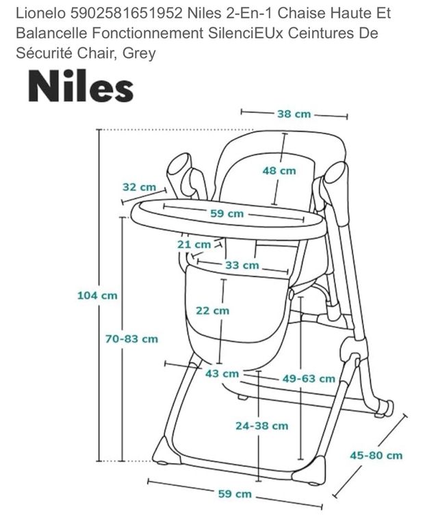 Silla de comer Lionelo Niles/B031