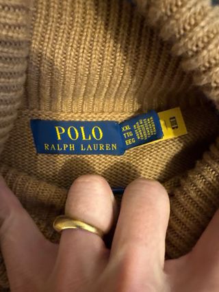 Jersey Polo Ralph Lauren Cuello Alto Beige