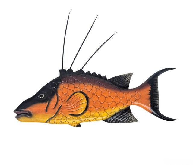 Pez de madera de palmera artesanal