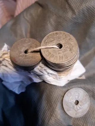 Monedas 25 céntimos España (varios años)