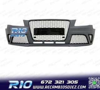 PARAGOLPES DELANTERO AUDI A4 B8 08-11 LOOK RS4 PARRILLA NEGR