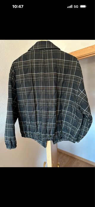 Cazadora Zara cuadros negra talla M