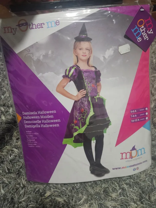 Disfraz Bruja Halloween Niña 5-6 A