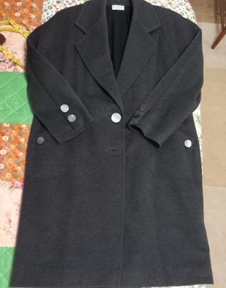 Abrigo lana gris talla XL (52)