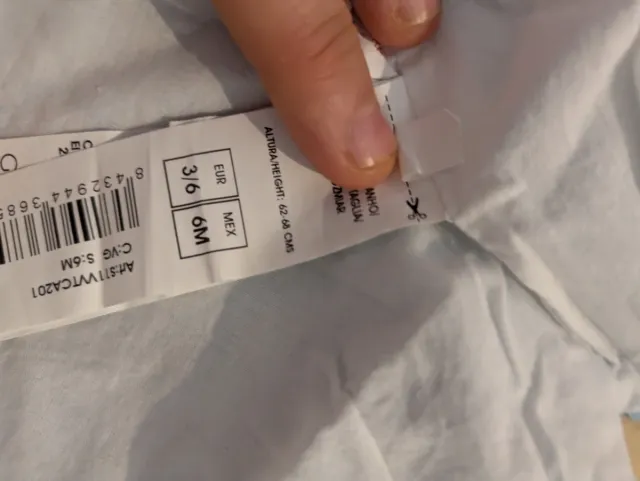 Vestido y pañalera Gocco azul 3-6 meses