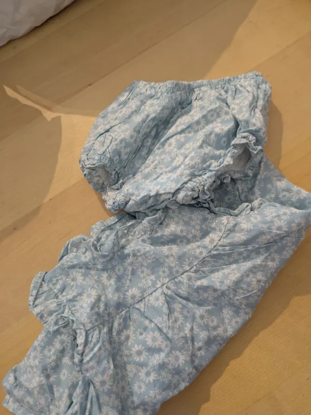 Vestido y pañalera Gocco azul 3-6 meses