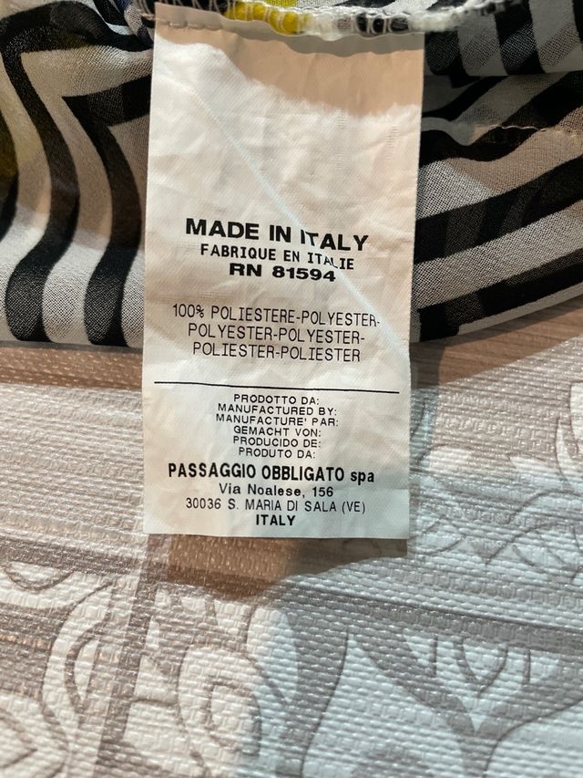 Camicia donna fantasia righe giallo nero