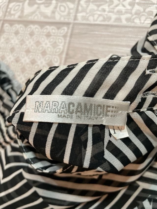 Camicia donna fantasia righe giallo nero