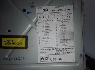 Chevrolet 1364154 96673510 sistema audio / captiva