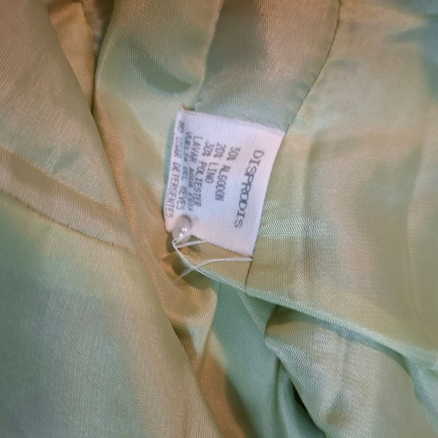 Vestido pichi verde y beige