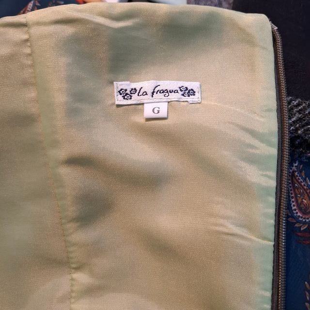 Vestido pichi verde y beige