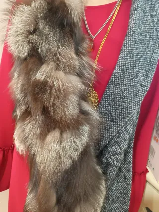 Stola Miu Miu lana e pelliccia