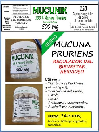 Lote 2 Botes Mucunik 120 Mucuna 