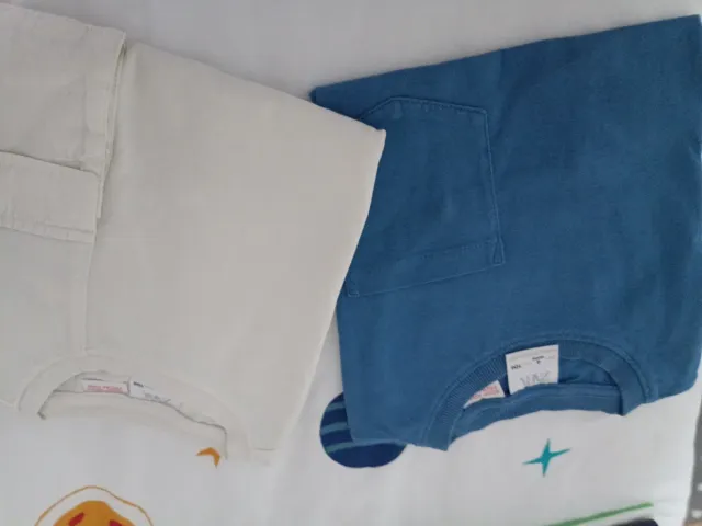 Pack 2 Camisetas Zara Manga Corta Talla 4 algodon