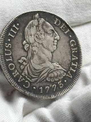 8 Reales Carlos III 1773 M.J. Lima