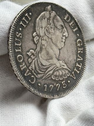 8 Reales Carlos III 1773 M.J. Lima
