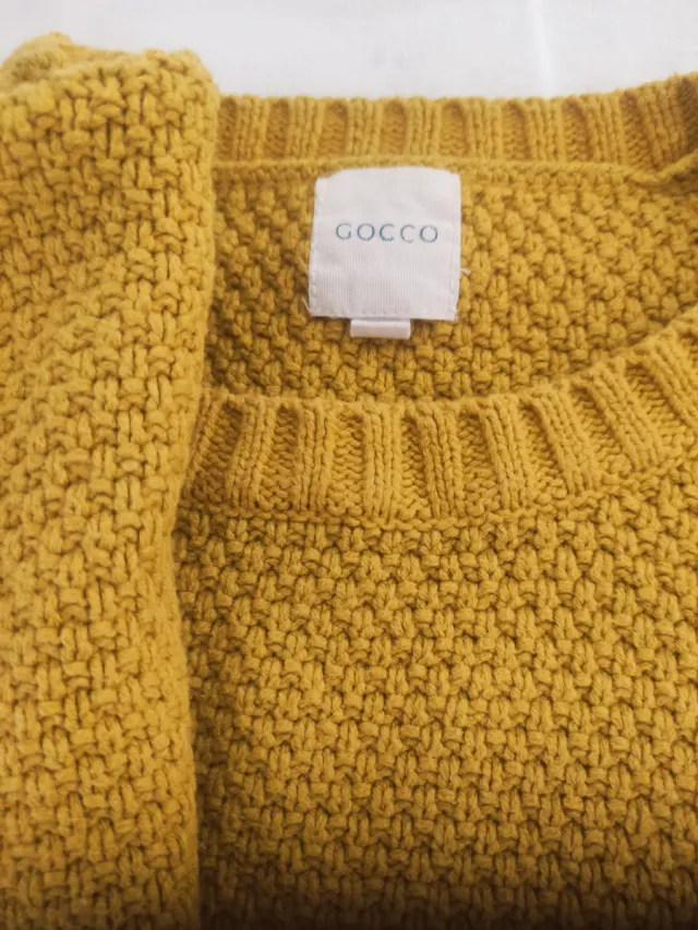 Jersey Gocco media mangacolor mostaza y gris