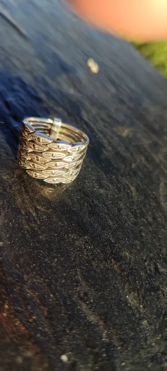 ANILLO PLATA VINTAGE ARTESANAL 