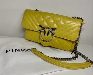 Pinko Borsa Gialla Love Birds