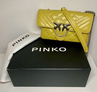 Pinko Borsa Gialla Love Birds