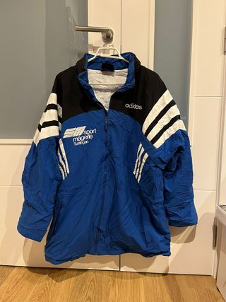 Chaqueta Retro Adidas Negra y Azul