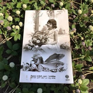 6 Cartoline Antiche Pesce d'Aprile Anni '30 '40