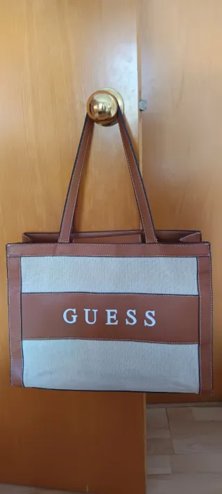 Bolso Guess Beige y Marrón