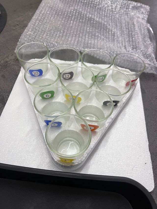 Set Bicchierini da shot Biliardo con vassoio