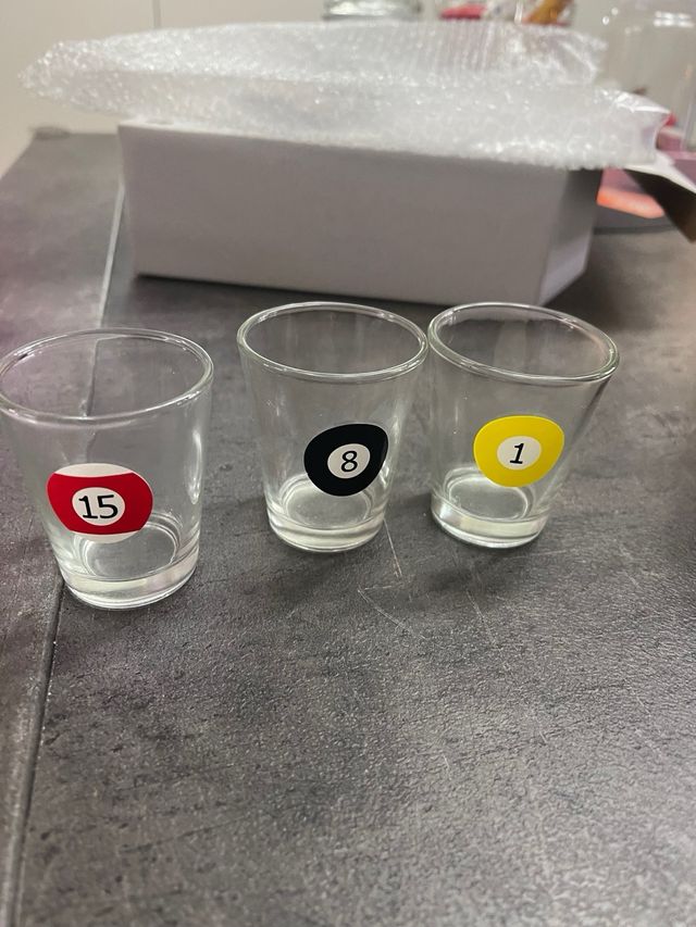 Set Bicchierini da shot Biliardo con vassoio