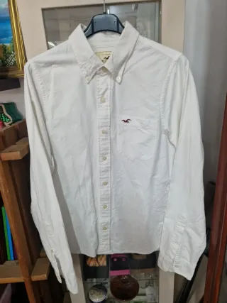 Camisa Hollister Blanca Hombre