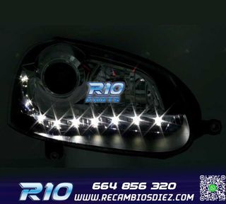 FAROS PARA VOLKSWAGEN VW GOLF MK5 03-08 LUZ DIURNA LED FONDO
