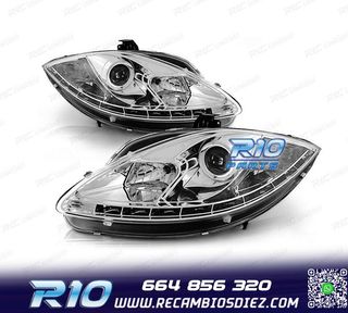 FAROS PARA SEAT LEON, ALTEA Y TOLEDO 04-09 LUZ DIURNA LED FO