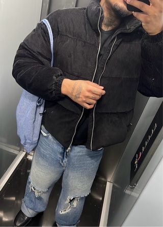 Chaqueta negra acolchada Talla M
