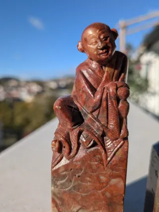 Pareja sellos chinos piedra tallada