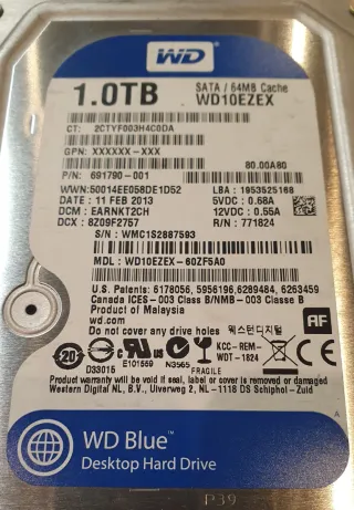 Disco Duro interno WD / 1TB / SATA