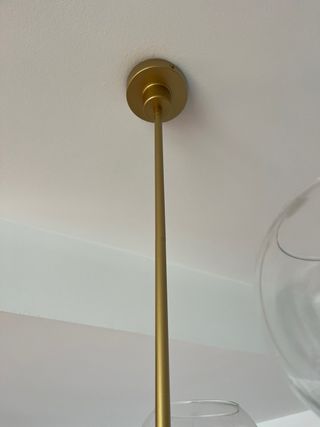 Lámpara colgante metal y cristal