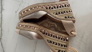 Alpargatas cuña Napa bronce. Talla real 39