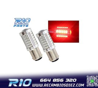 2 BOMBILLAS LED ROJO BA15S PARA LUZ DE FRENO