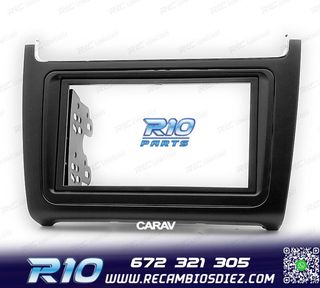 MARCO NEGRO RADIO 2-DIN PARA VOLKSWAGEN VW POLO 14+