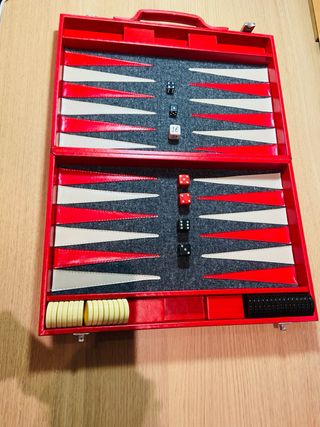 Maletín de madera para backgammon