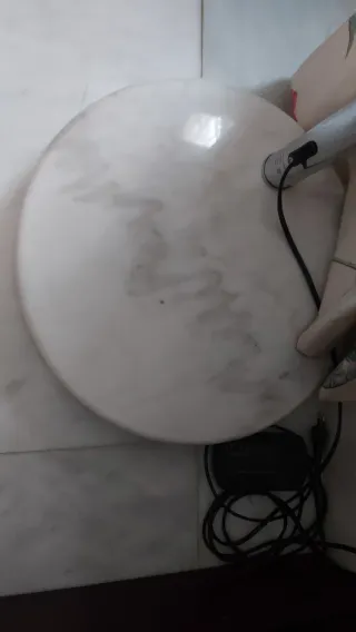 Lámpara de pie arco metal y mármol