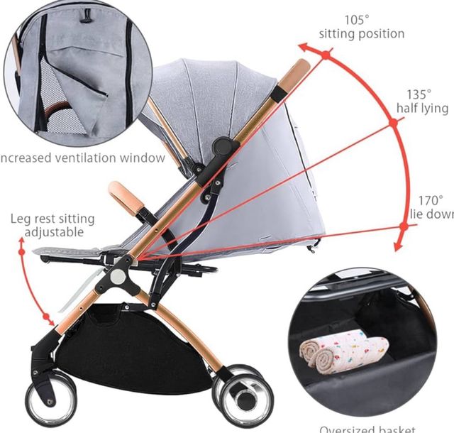 Silla de Paseo Bebé Sonarin TR18 Plegable - B008