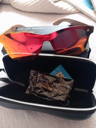 Gafas de sol Kingseven naranjas y rojas