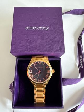 Reloj Aristocrazy Oro Esfera Negra