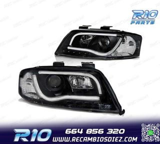 FAROS LED PARA AUDI A6 01-04 LUZ DIURNA NEGRO